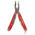 Multi-Tool W/Pouch - Fourteen Function - Red - 4"